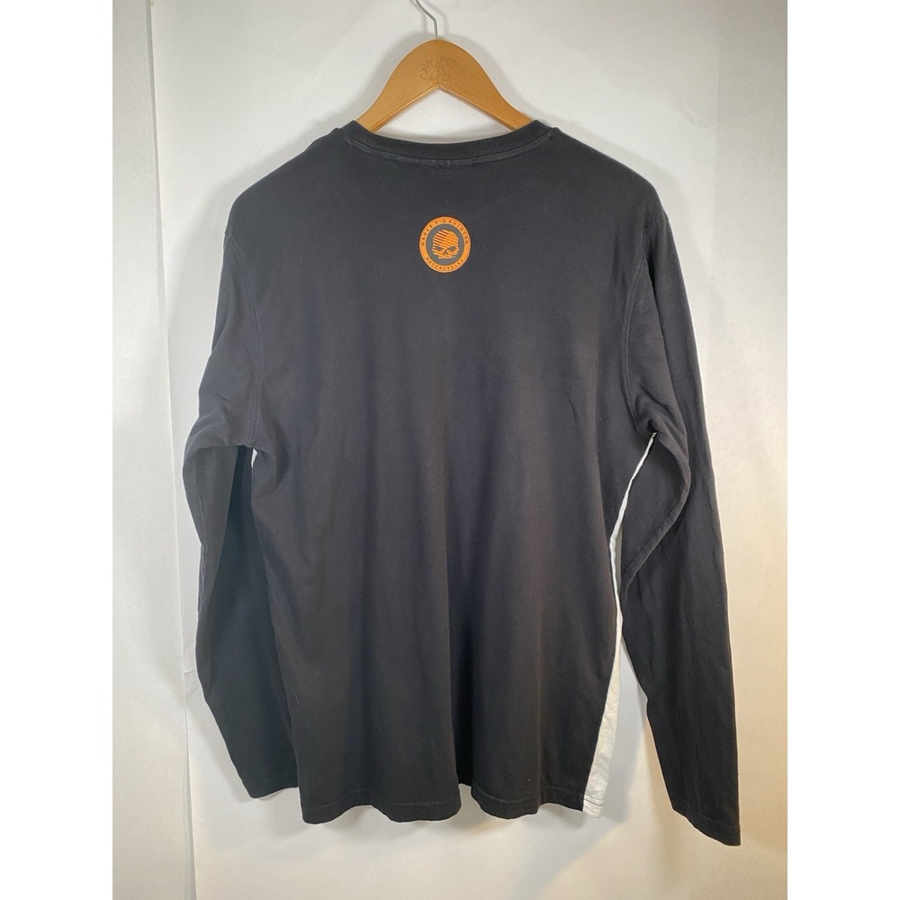 Harley-Davidson Long Sleeve T-Shirt Men's Size Medium Black, White, Orange. - Picture 2 of 6